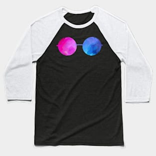 Watercolor Hippie Glasses Baseball T-Shirt